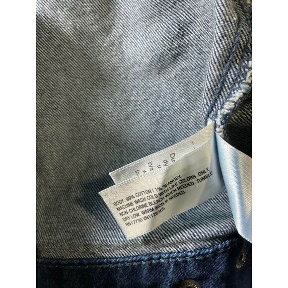 Universal Thread Denim Jumpsuit Sleeveless Full Zip Dark Wash Women's Size 16 - Picture 11 of 12